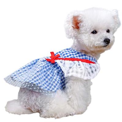 Plaid Girl Dog Dress Female Clothes