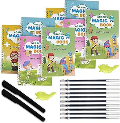 4 Pc Grooved Handwriting Book Practice, Kids Writing with Auto