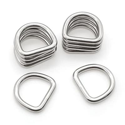 Silver Metal Rings for Crafts,Macrame Rings,Craft Rings,O Rings Metal,Metal  Circle,Small Metal O Rings Heavy Duty Round Ring for Bags Belts Dog