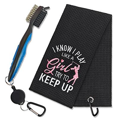 DYJYBMY Oh My God Look at Her Putt Funny Golf Towel, Embroidered