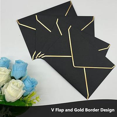 Gold Border Envelopes Wedding Envelopes 5x7 Envelopes 