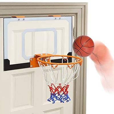 MoNiBloom Over The Door Basketball Hoop Indoor, Mini Basketball Hoop, Basketball  Hoop with Ball and Air Pump