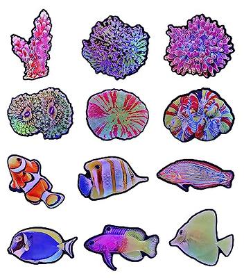 Aquatic Planet 6-Pack Reef Tank Fish Stickers Holographic Shiny