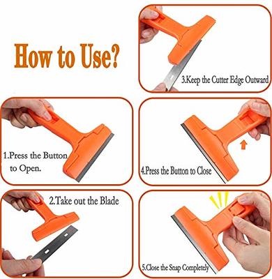 FOSHIO Plastic Razor Blade Scraper Include 2PCS Scraper Tool and