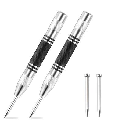 Szliyands 5Pieces Automatic Center Punch 5 Inch Center Hole Punch  Adjustable Spring Loaded Metal Drill Tool for Wood, Metal, Plastic with  Cushion Cap and Adjustable Impact - Yahoo Shopping