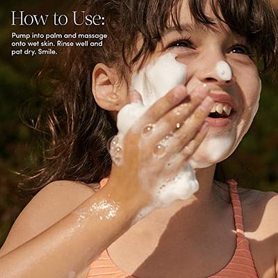 Evereden Kids Face Cream, 1.7 oz. & Kids Face Wash, 3.4 fl oz. | Cool Peach  Scent | 2 Item Bundle Set | Clean and Natural Kids Skincare