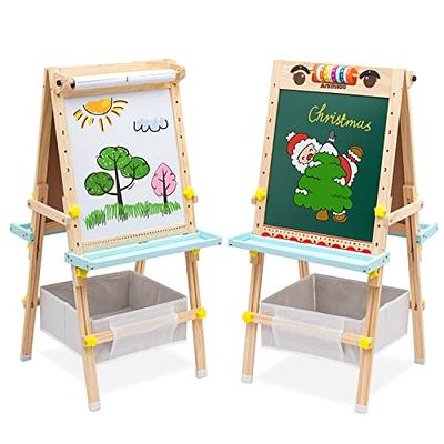 Kids Easel with Paper Roll Double-Sided Whiteboard & Chalkboard Standing  Easel with Numbers and Other Accessories for Kids and Toddlers (with  Abacus) - Yahoo Shopping