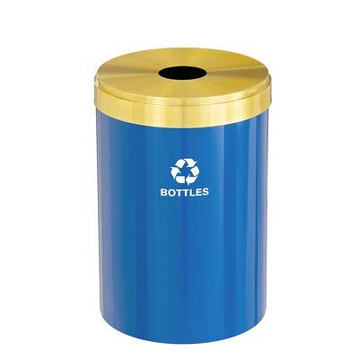 Toter 96 Gallon Trash Can with Smooth Wheels and Lid Blue ANA96