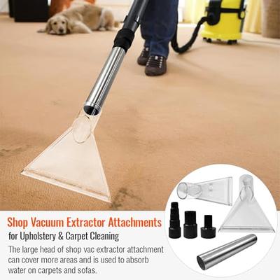 RosyOcean Shop VAC Extractor Attachment with 1-7/8 & 1-1/4 Two Adapters Vacuum Nozzle Extraction Accessory for Wet Vacuum Upholstery & Carpet
