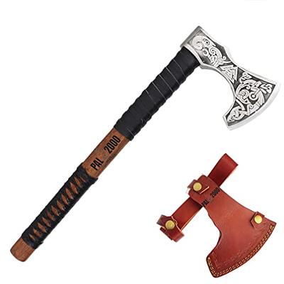 The Crafter - Carving Axe with Sheath- Camping Hatchet - Forged Steel Axe  with Leather Sheath - Survival Axe for Wood Splitting and Chopping 