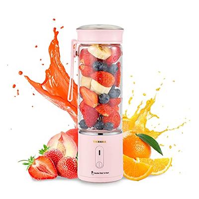 Mini Fruit Juice Mixer with USB Rechargeable, Personal Size Blender for  Smoothies and Shakes, Pink