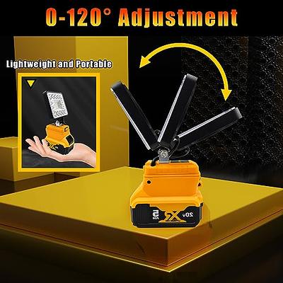 2000 lumen LED Arbeit Licht für DEWALT 18V 20V Lithium-Batterie DCB201  DCB200 mit USB Indoor