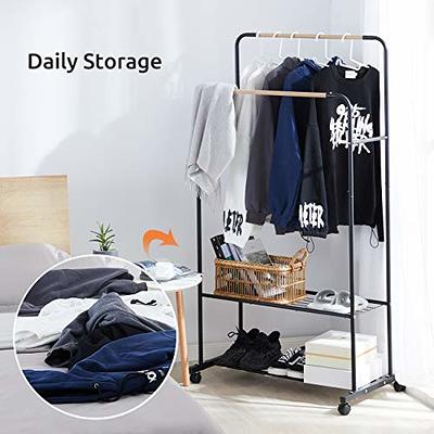 Raybee Clothes Rack Heavy Duty Clothing Racks for Hanging Clothes Load 985  LBS,Metal Clothing Rack Freestanding Portable Wardrobe Closet Rack for