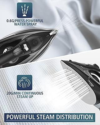 OMAIGA Steam Iron, Iron for Clothes with Non-Stick Soleplate, Steam Iron  for Clothes, Anti-drip Iron with Auto-Off, 1500W Clothes Iron with Control  System, 11.8oz Water Tank Black - Yahoo Shopping