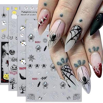 Halloween Nail Water Transfer Stickers,pumpkin Bat Ghost Spider