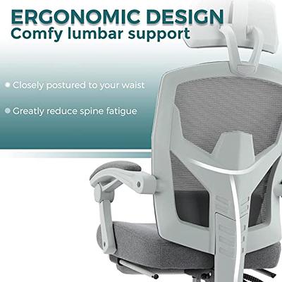 Youhauchair Ergonomic Office Chair, Home Office Desk Chairs with Adjustable  Headrest and Lumbar Support, 3D Armrests, Tilt Lock Function, High Back  Swivel Mesh Computer Chair - Yahoo Shopping