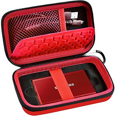 Aenllosi Hard Carrying Case Compatible with Crucial X6 1TB/2TB/4TB/500GB  Portable SSD,External External Solid State Drive & USB Cable Organizer(Case