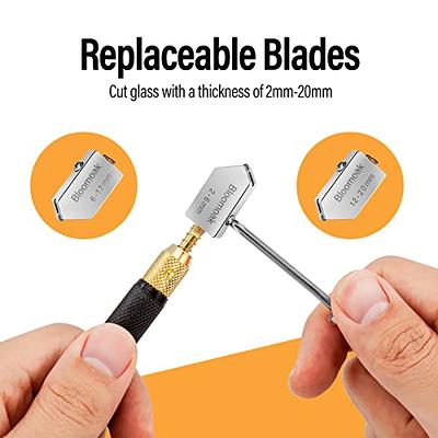 Portable Quick Glass Cutting Kit,2 in 1 Glass Tile Cutter Tool Kit,Glass  Cutter Tool,Ceramic Tile Opener,Mirror Cutting Kit, Glass Running Pliers