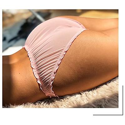 Women Thin Thong Lingerie Low-rise Sexy Panties Transparent Briefs Underwear