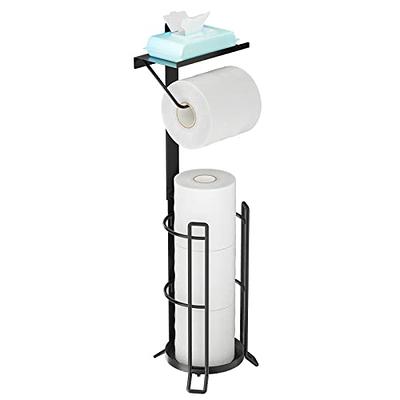 Kitsure Toilet Paper Holder Stand - Free-Standing with a Weighted Base