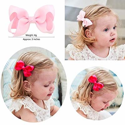 2PCS White Velvet Bows Girls Hair Clip Ribbon Accessories for Baby Toddlers  Teens Kids