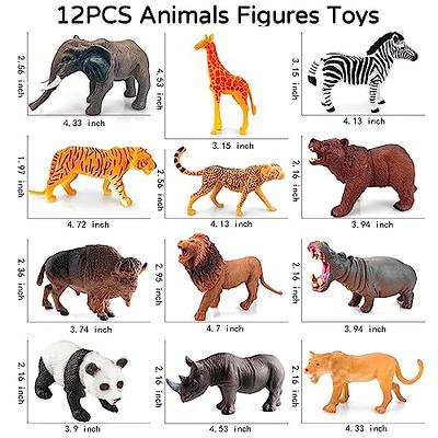 16 Pieces Mini Safari Animals Figures,Jungle Zoo Animals Toys