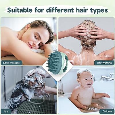 Silicone Hair Scalp Massager Brush Massaging Shampoo Brush Shower Cleaner  Tools