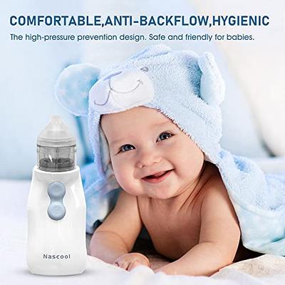 Baby Nasal Aspirator Electric Nose Suction for Newborns and Toddlers -  Automatic Booger Sucker for Infants - USB Charging Snot Mucus Remover with  2