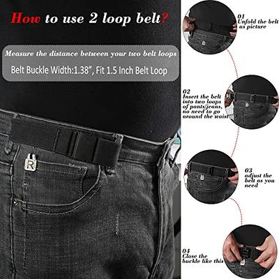 WERFORU 2 Pack No Buckle Elastic Belt