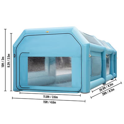 Portable Inflatable Paint Booth, 28x15x10ft Inflatable Spray Booth, Car Paint  Tent w/Air Filter System 