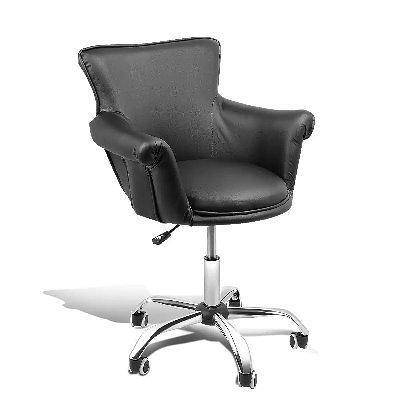 URTR White Polyester Faux Fur Desk Chair, Computer Chair, Task