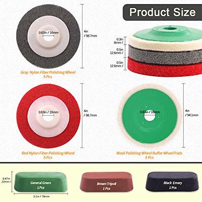 4 inch Nylon Fiber Polishing Wheel Disc Abrasive Wheels Sanding Buffing Disc for Angle Grinders 5pcs Green