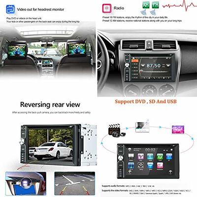 EZoneTronics Double Din Car Stereo with Backup Camera, DVD/CD/AM/FM Player,  Bluetooth, Capacitive Touch Screen, USB/SD Support, 1080P, Multi-Language &  Remote Control. - Yahoo Shopping