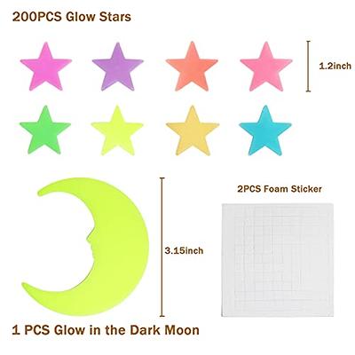 Glow in The Dark Stars Stickers for Ceiling, Adhesive 200pcs 3D Glowing  Stars and Moon for Kids Bedroom,Luminous Stars Stickers Create a Realistic  Starry Sky,Room Decor,Wall Stickers - Yahoo Shopping