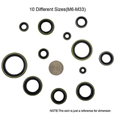 Swpeet 140Pcs 8 Sizes #8#10#12#14 Stainless Steel Neoprene EPDM Bonded  Sealing Washers Gasket Assortment Kit, Rubber Bonded Sealing Washers for 8#  10# 12# 14# Screws - Yahoo Shopping