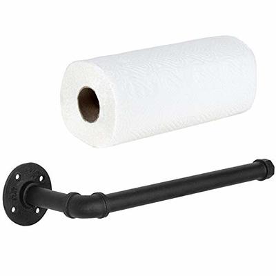 Hanging Paper Towel Holder Under Cabinet, Black Paper Towel Holder