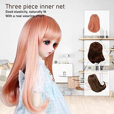 LOERSS Makeup Doll Head,Single Doll Head with Mouth,Eyes & Wig