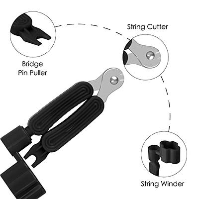 Musiin 3 in 1 Guitar String Changing Tool, Guitar String Winder, Guitar  String Cutter, Guitar Bridge Pin Puller for Acoustic Electric Classical  Guitar String Changing Restringing (Black) - Yahoo Shopping