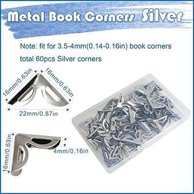 60 Pack Book Corner Protectors Metal Photo Mounting Corners Vintage  Scrapbook Purse Wallet Album Corners for Scrapbooking Supplies Book Press  Silver - Yahoo Shopping