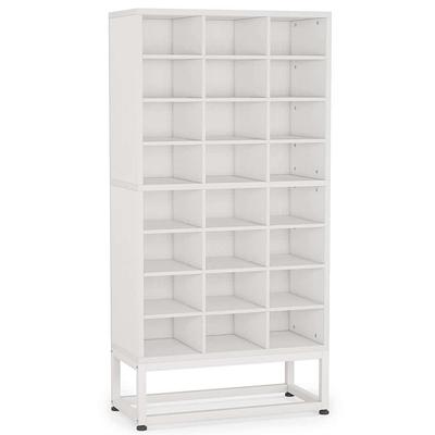 47.2 in. H x 35.4 in. W Gray Wood 24-Shoes Shoe Storage Cabinet