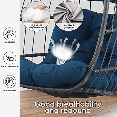 Egg Chair Outdoor Basket Chairs - 2 PC Wicker Patio Cuddle Chair with  Cushions Rattan Tear Drop Egg Cocoon Chair for Indoor Bedroom Outside Porch  Deck