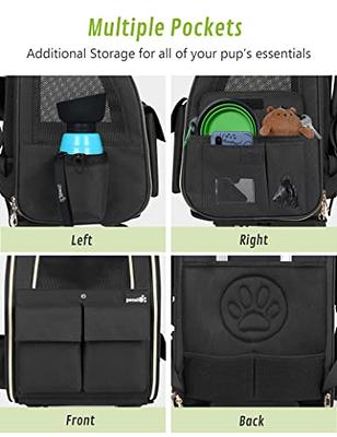 Lekebobor Wheeled Pet Carrier Backpack Pet Rolling Carrier