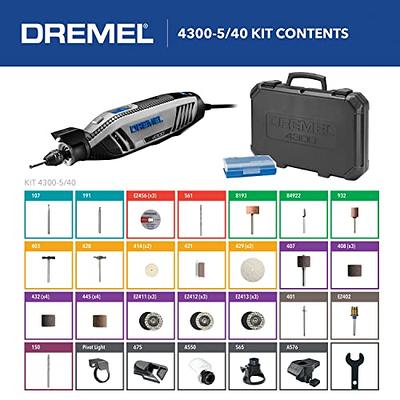 Dremel 4300-5/40 High Performance Rotary Tool Kit with Variable Speed  Rotary Tool, 5 Attachments