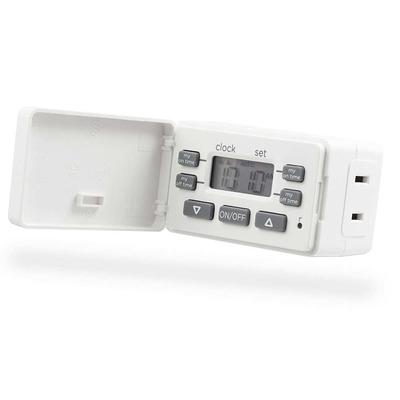 Westek 7-Day Programmable Indoor Plug-In Digital Wi-Fi Enabled Timer with  2-Outlets, White SMARTPLUG2 - The Home Depot