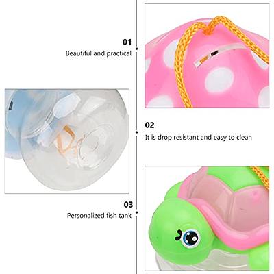 NUOBESTY 4Pcs Mini Fish Bowl Portable Plastic Small Fish Tanks