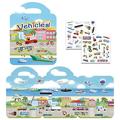  Sticker Book for Kids Ages 4-8, Reusable Sticker Books