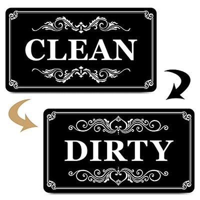 Dishwasher Clean Dirty Magnet Sign - Black