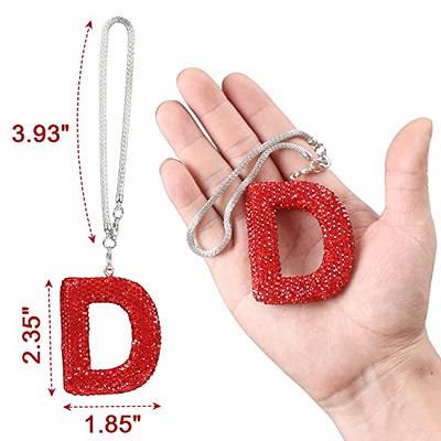 ToBeQueen Red Bling Car Letter Charm, Diamond Crystal Rhinestone Letter D  Pendant, Cute Lucky Hanging Ornament Women Hanging Mirror Car Accessories(Red,D)  - Yahoo Shopping