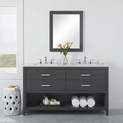 CASAINC 48 Inch Freestanding Double Sink Bathroom Vanity Set in Grey