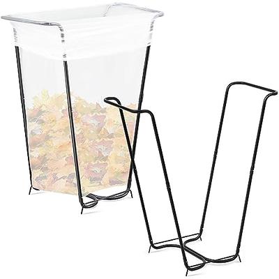 Garden Trash Bag Holder, Heavy Duty Metal Outdoor Leaf Bag Holder Stand,  Multi-Use Garbage Bag Holder Frame for 30-45 Gallon Capacity, Yard Leaf Bag